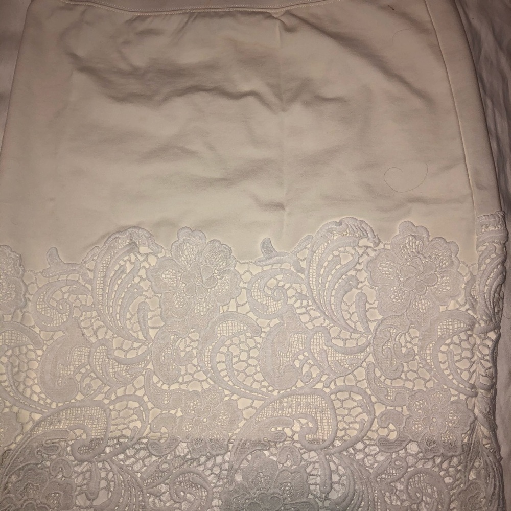 White lace skirt